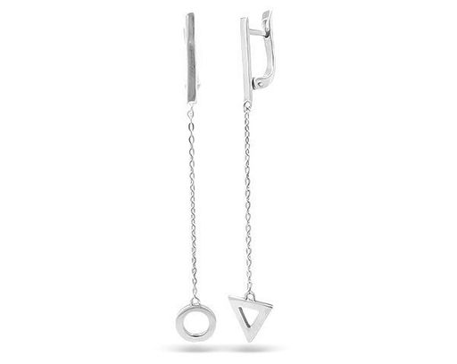 Моносерьги из серебра без вставки, Ю-23014р