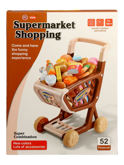 Продуктовая тележка «Супермаркет», 40 предметов, помята упаковка