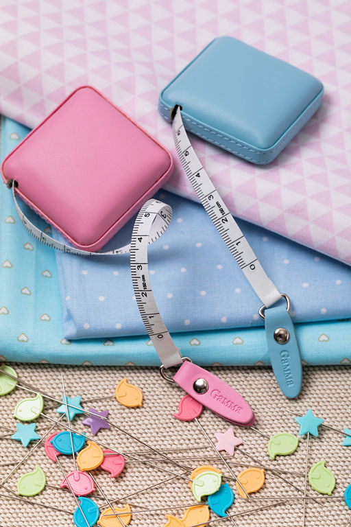 Gamma SSL-150 Рулетка портновская кожзаменитель пластик 150 см х 0.7 см в блистере №01 голубая