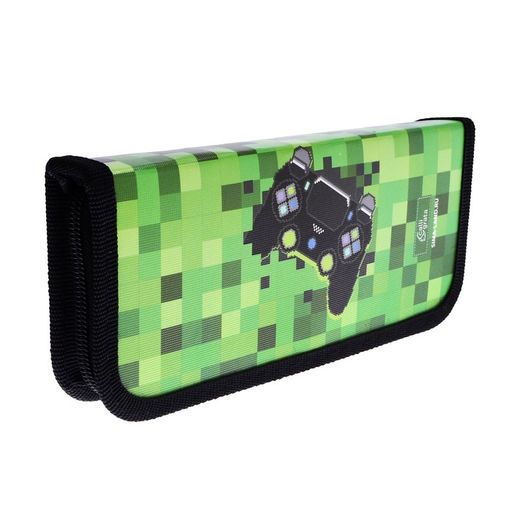 Пенал школьный, 1 секция, 9×19.5×2.5 см «Гейм пиксели»
