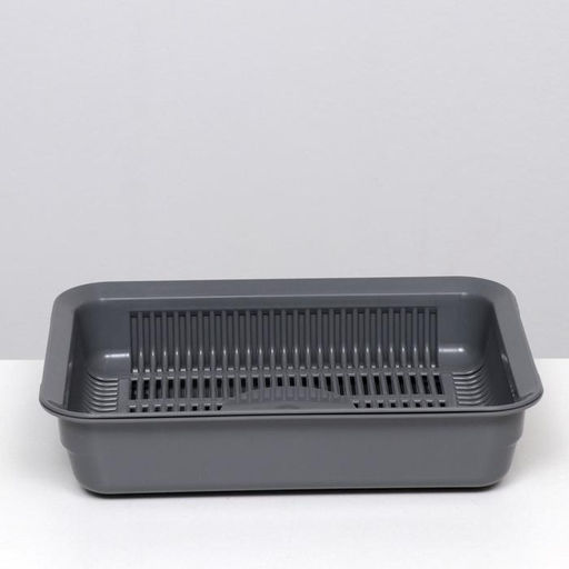 Туалет с сеткой, 35,5х26х7 см, серый - Simaland фото 2