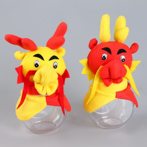 Цена за 5 шт. Конфетница Дракон, 22 см, цвета МИКС