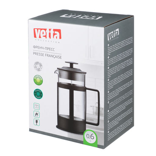 Френч-пресс Мелана 600мл пластик, стекло арт.850-252 VETTA
