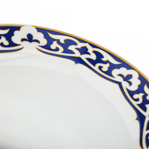 Тарелка мелкая фарфоровая Синяя пахта д175мм, h25мм, гладкий край (Россия) - Домашняя мода фото 3