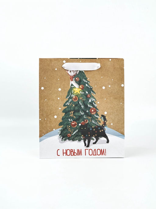 Набор пакетов крафтовых «Новогоднее поздравление»