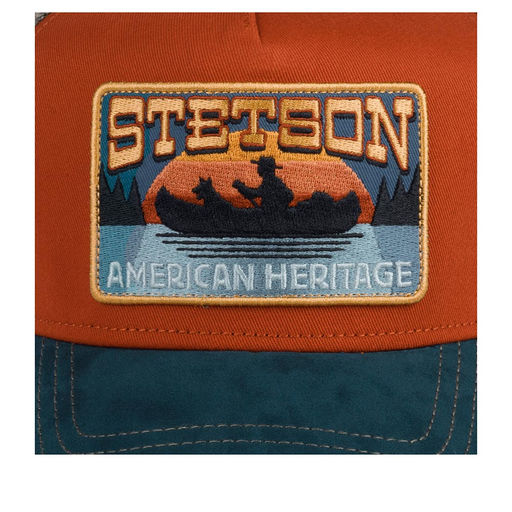 Бейсболка STETSON арт. 7756114 TRUCKER CAP CANOE (оранжевый / синий)  фото 4