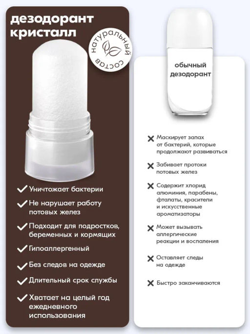 Дезодорант-кристалл белый BONIMED, 120 г Boni-0104