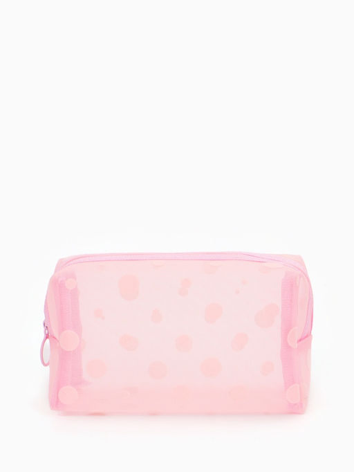 Косметичка дор Горох, сетка 18*7,5*10, отд на молнии, розовый