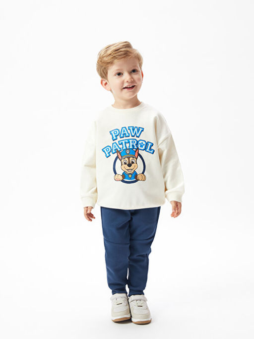 Bisiklet Yaka Uzun Kollu Paw Patrol Bask?l? Erkek Bebek Sweatshirt - Waikiki фото 2