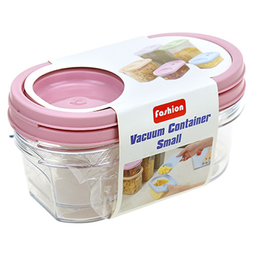 Домашняя мода Банка для сыпучих продуктов акриловая 0,8л 19х10см h7см, набор 2 штуки, розовый (Китай)  фото 2