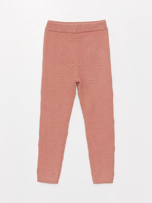 Beli Lastikli Yumu?ak Dokulu K?z Bebek Triko Tayt