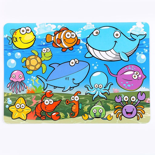 Трафарет для малышей Морские обитатели с раскраской - Simaland фото 4
