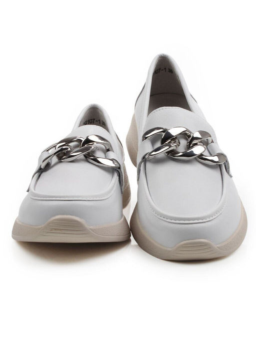 06-YG107-1 WHITE Туфли женские (натуральная кожа)