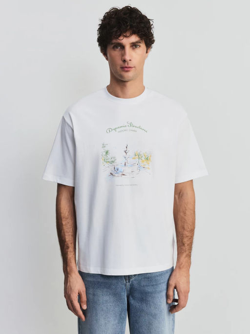 Футболка с принтом из 100% хлопка ZR2605043403-5 / Zarina  фото 4