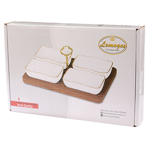 90034-325 Менажница на подставке 4 блюда 6пр керамика LR (х6) - Mayer&boch фото 5