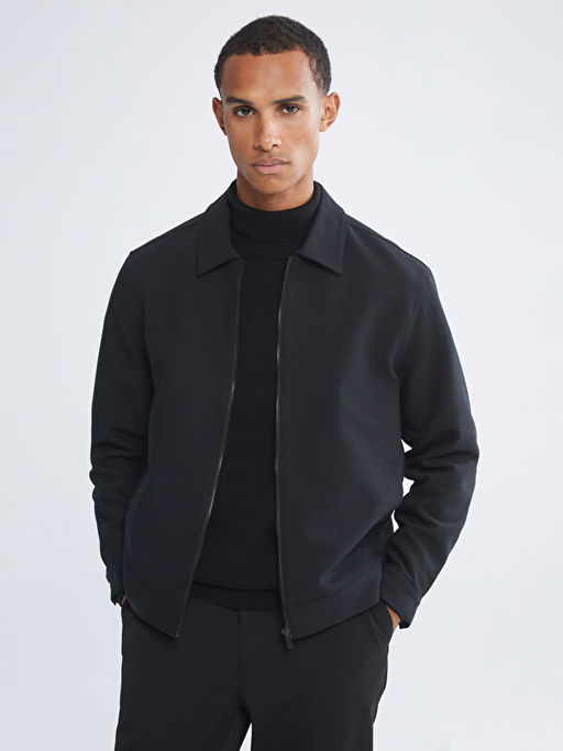 Standart Kal?p G?mlek Yaka Erkek Ceket