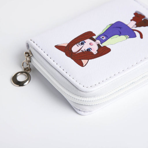 Кошелёк детский на молнии «Кошечка», белый