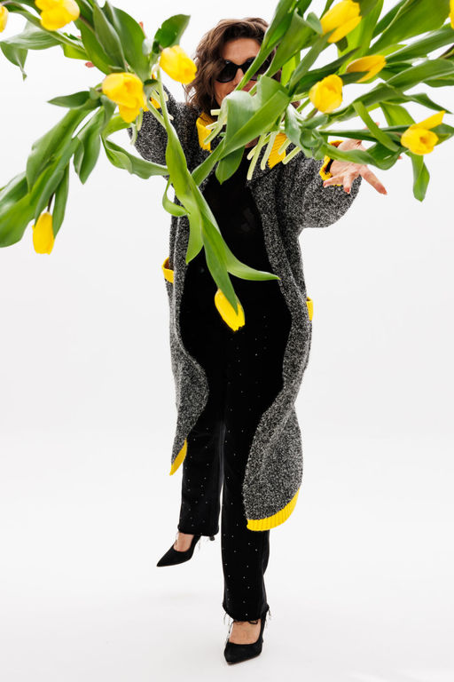 Кардиган Michel Chic 366 серый меланж фото 5