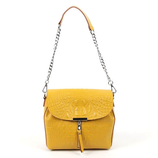 Женская кожаная сумка через плечо под крокодила 0112-11 - Cidirro фото 3