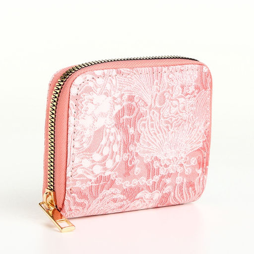 Кошелёк женский, маленький, на молнии, синий