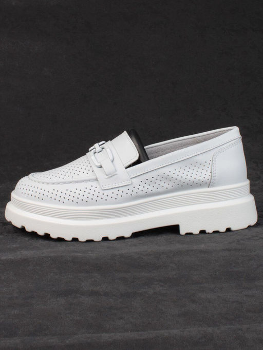 03-PDD190-2 WHITE Полуботинки женские (натуральная кожа) - Фабричный китай фото 5