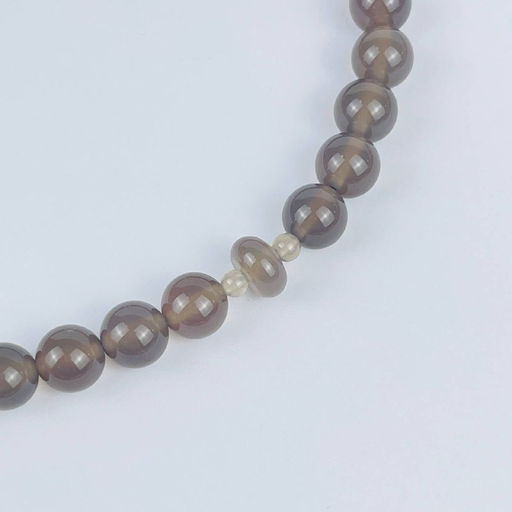 Четки из серого Агата (33 бусины) - Радуга самоцветов фото 3