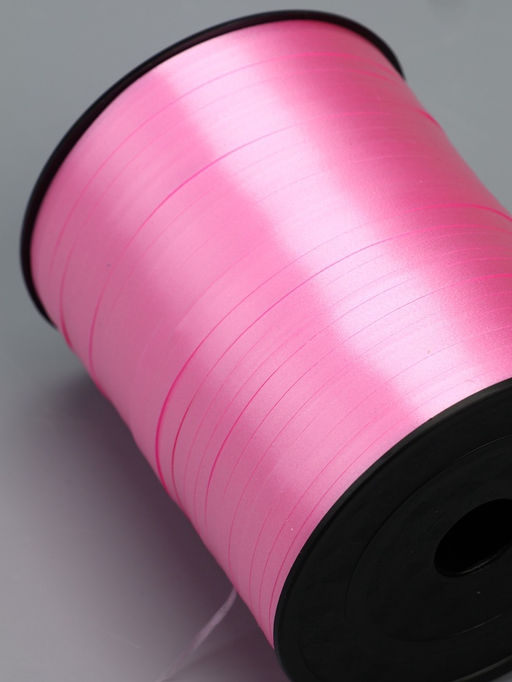 Лента для декора, подарков и шаров, розовый, 0.5 см × 500 м