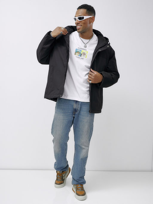 Куртка спортивная мужская зимняя большого размера черного цвета 66613Ch - Mtforce фото 12