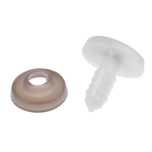 Глаза винтовые с заглушками, (набор 4 шт), цвет голубой, размер 1 шт. 1,3 1 см - Школа талантов фото 2