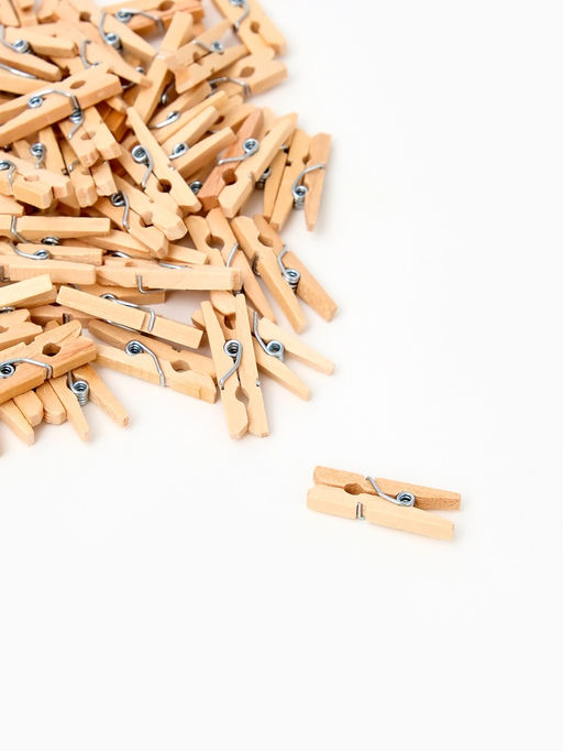 Набор прищепок "Классика" 100 штук размер 2,5х0,8 см