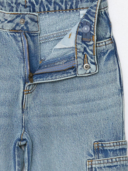 Beli Ayarlanabilir Lastikli K?z ?ocuk Jean Pantolon - Waikiki фото 3