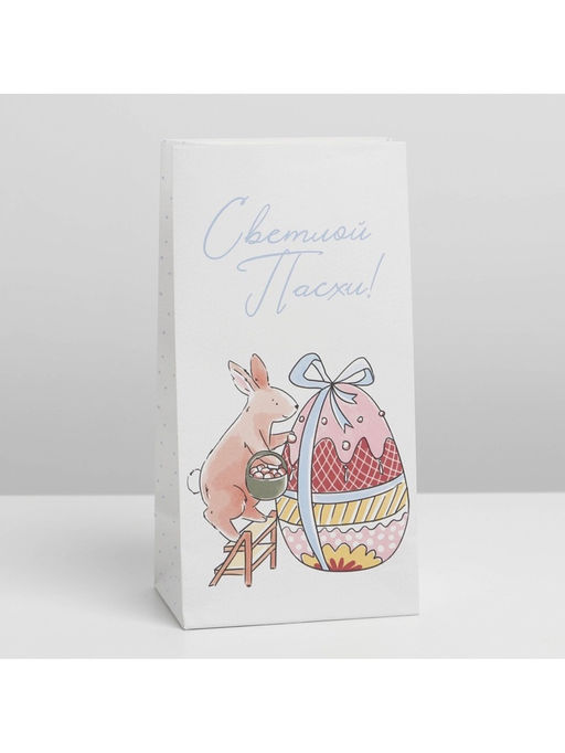 Цена за 5 шт. Пакет подарочный без ручек «Светлой Пасхи!», 10×19.5×7 см