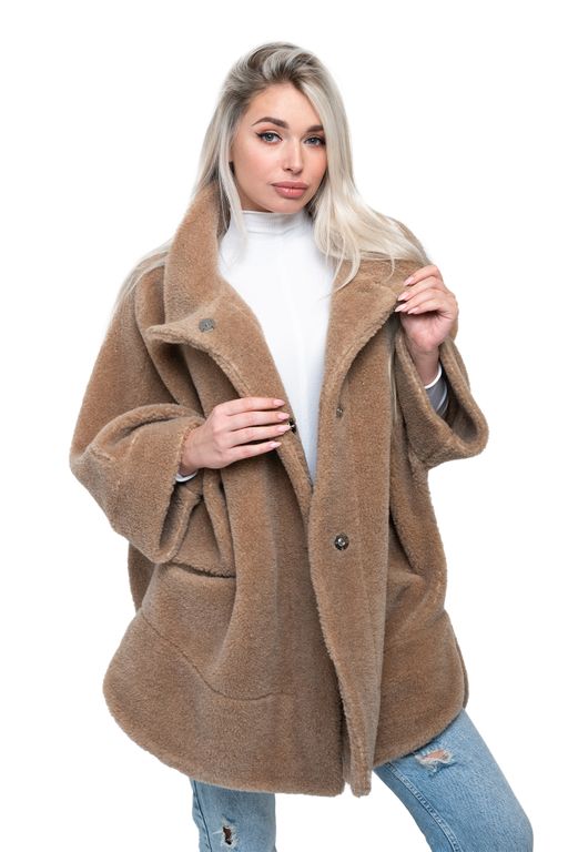 ПОНЧО WOOL CAMEL цвет Кемел (р. 40-58)