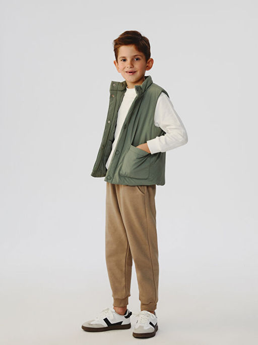 Dik Yaka Erkek ?ocuk ?i?me Yelek