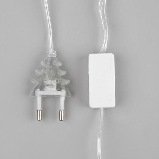 Гирлянда - нить, 5 м с насадками Клубки серые, IP20, прозрачная нить, 20 LED, свечение белое, 220 В - Luazon lighting фото 5
