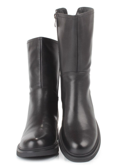 Z4212M BLACK Полусапоги зимние женские (натуральная кожа, натуральный мех) - Фабричный китай фото 10