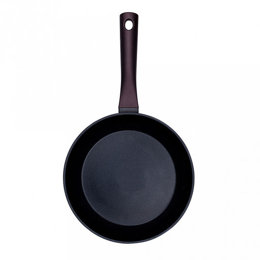 Сковорода с антипригарным покрытием д24см Аспайр, h4,9см, s3мм, дно д19см, s3,3мм, кованый алюминий, бакелитовая ручка с покрытием soft-touch, темно-фиолетовый, TalleR (Китай) Подходит для всех видов плит, включая индукционную. - Домашняя мода фото 3