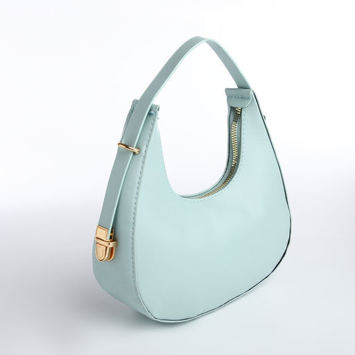 Сумка женская багет на молнии, цвет голубой - Simaland фото 5