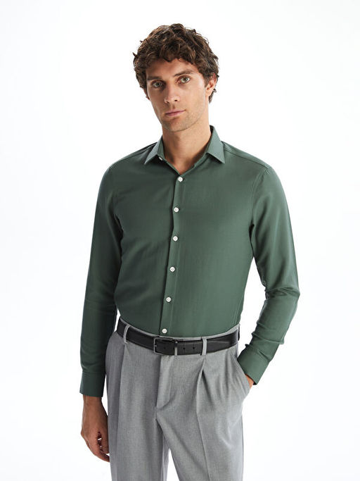 Slim Fit Uzun Kollu Oxford Erkek G?mlek