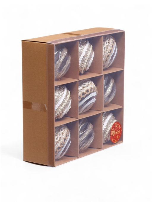 Ёлочные игрушки Орсон, шары новогодние, d=8 см, 9 шт., изысканность - Зимнее волшебство фото 12