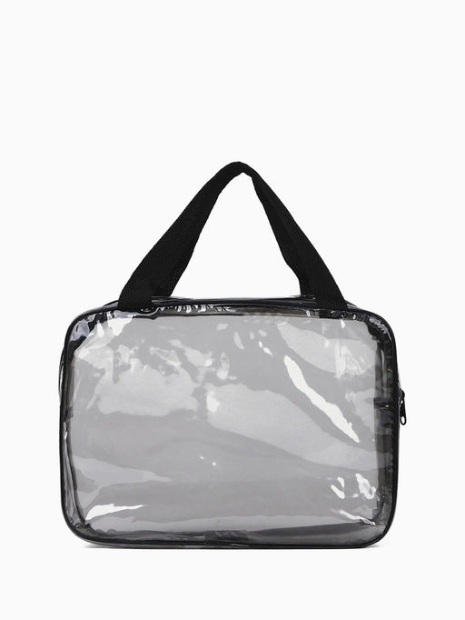 Косметичка на молнии, с ручками, чёрная