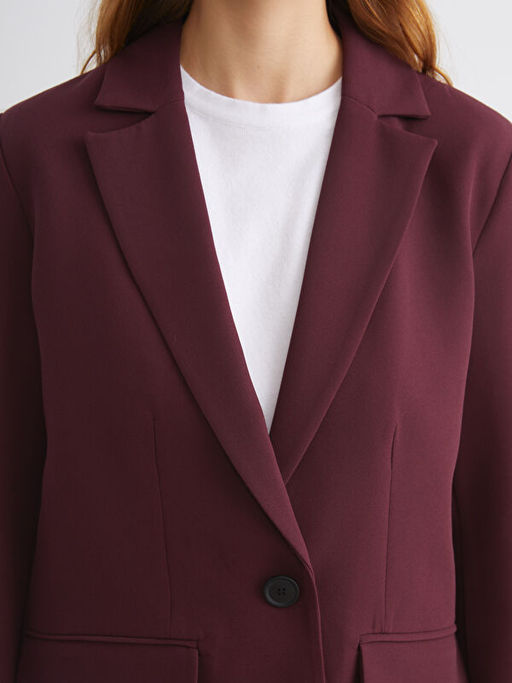 Krep Kad?n Blazer Ceket