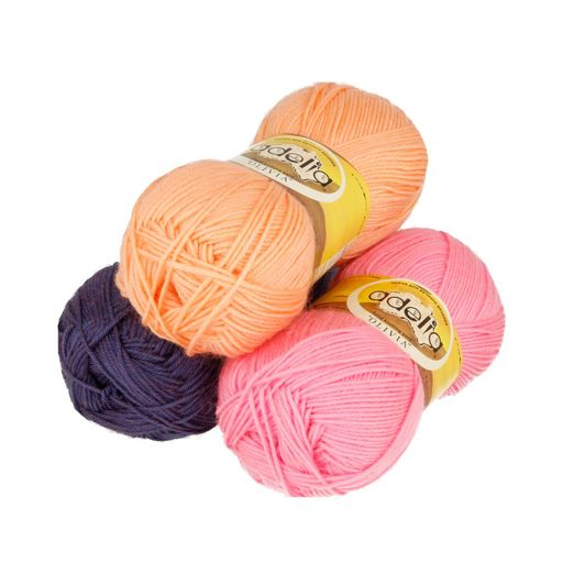 Пряжа ADELIA OLIVIA 60% акрил, 40% шерсть 5 шт. х 100 г 250 м  10 м