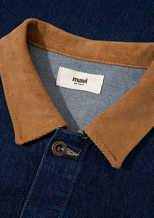 Willy Regenerative Koyu Mavi Denim Jean Ceket  фото 9