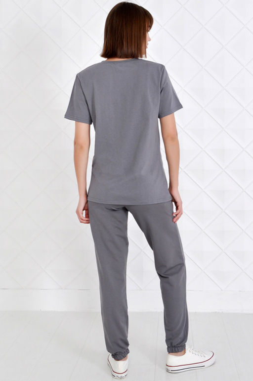 Арт. 2349 Костюм темно-серый женский 44-52 (5 шт) Цвет:верх-темно-серый,низ-темно-серый - Калинка фото 15