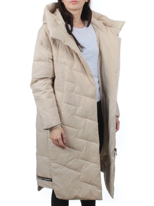 3066 BEIGE Пуховик зимний женский (80% пух, 20% перо)