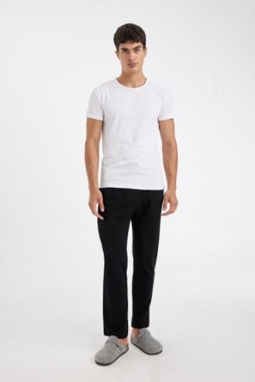 Regular Fit Beli Bagc?kl? Duz Paca Cepli Pijama Alt?