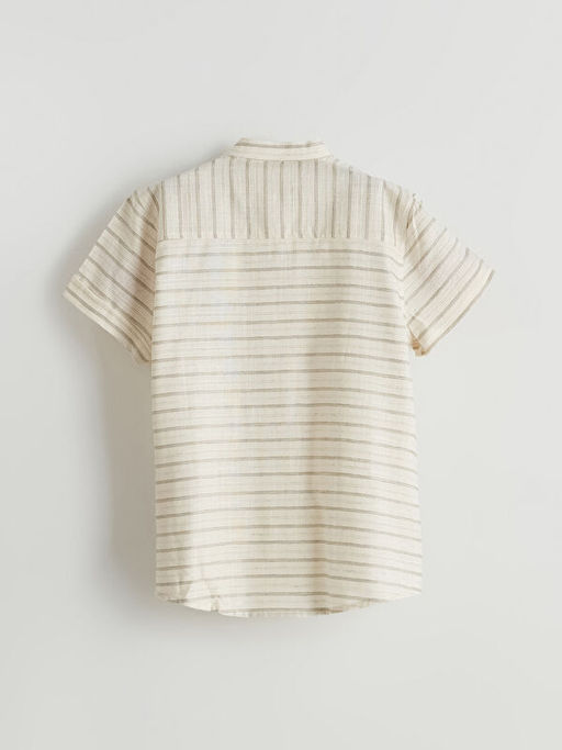 ?izgili Keten Kar???ml? Erkek ?ocuk G?mlek