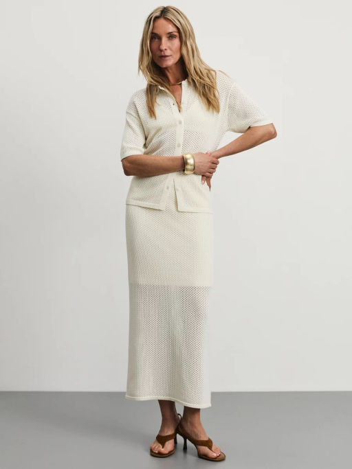 Вязаный кардиган на пуговицах из вискозы / Zarina  фото 2