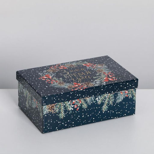 Набор подарочных коробок 5 в 1 «Зима время чудес», 32.5 х 20 х 12.5 - 22 х 14 х 8.5 см, Новый год